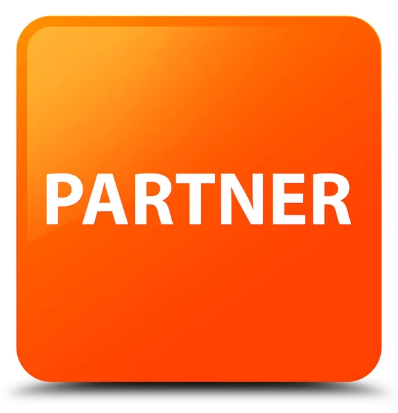 Partner orange quadratische Taste — Stockfoto