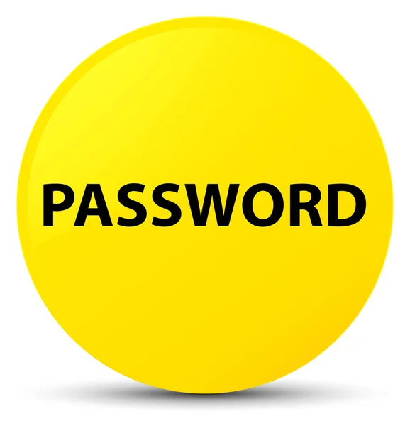 Wachtwoord geel ronde knop — Stockfoto