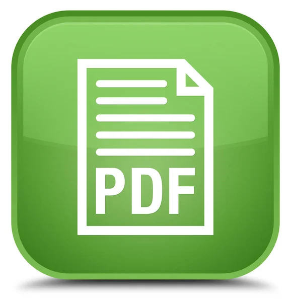 Pdf 文档图标特殊软绿色方形按钮 — 图库照片