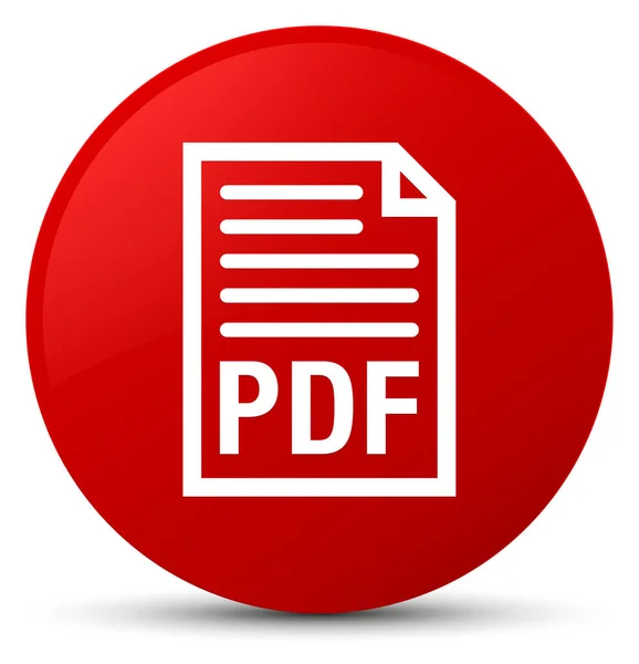 Icône du document PDF bouton rond rouge — Photo