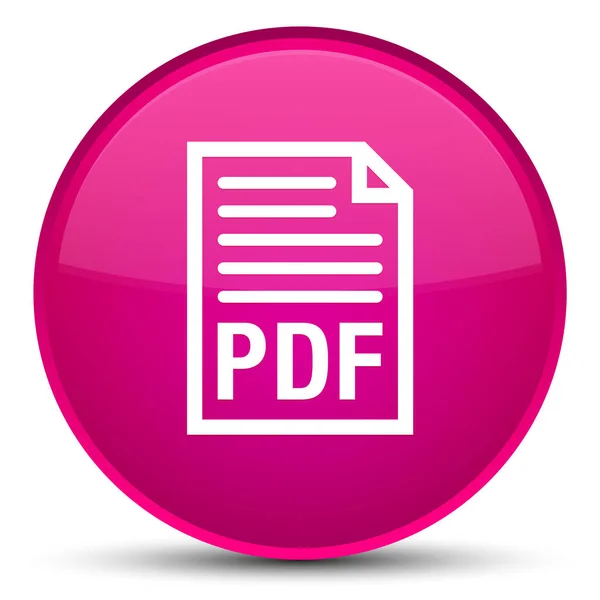 PDF dokumentu ikona różowy specjalny okrągły przycisk — Zdjęcie stockowe