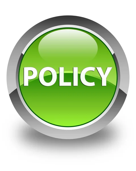 Policy glossy green round button