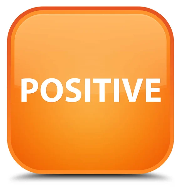 Positivo pulsante quadrato arancione speciale — Foto Stock