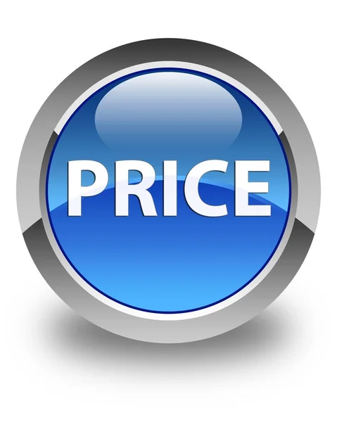 Price glossy blue round button — Stock Photo, Image