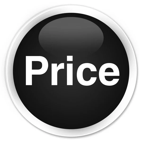 Pris premium svart rund knapp — Stockfoto
