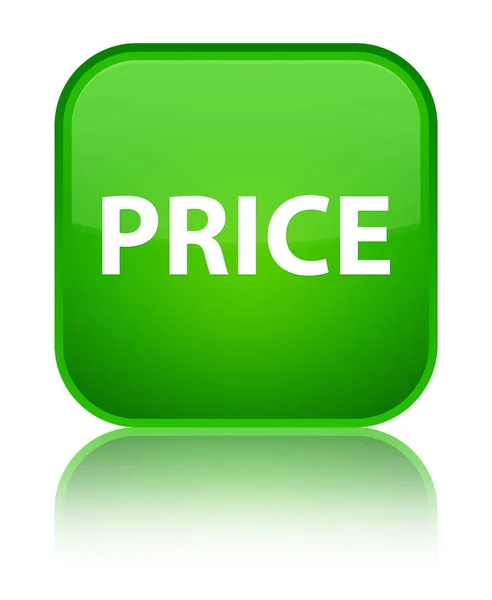 Ціна спеціальної зеленої квадратної кнопки — стокове фото