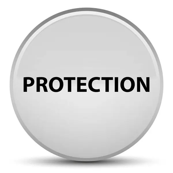 Schutz spezieller weißer runder Knopf — Stockfoto