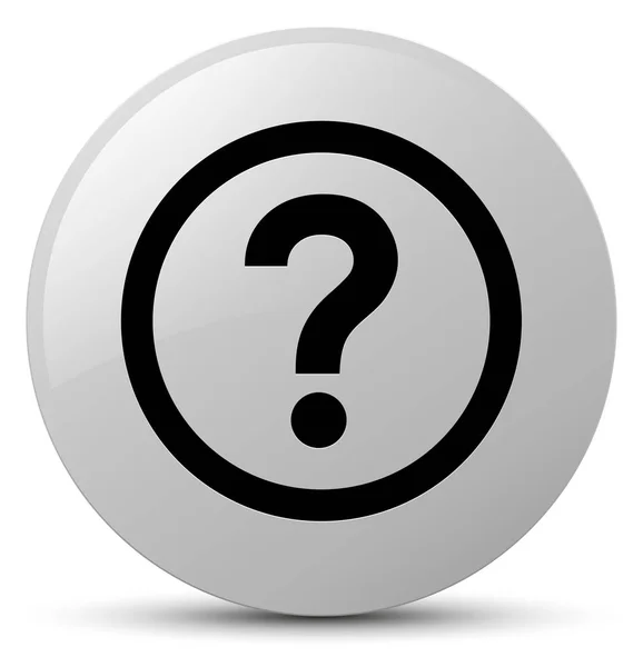 Question icon white round button — Stock Photo, Image