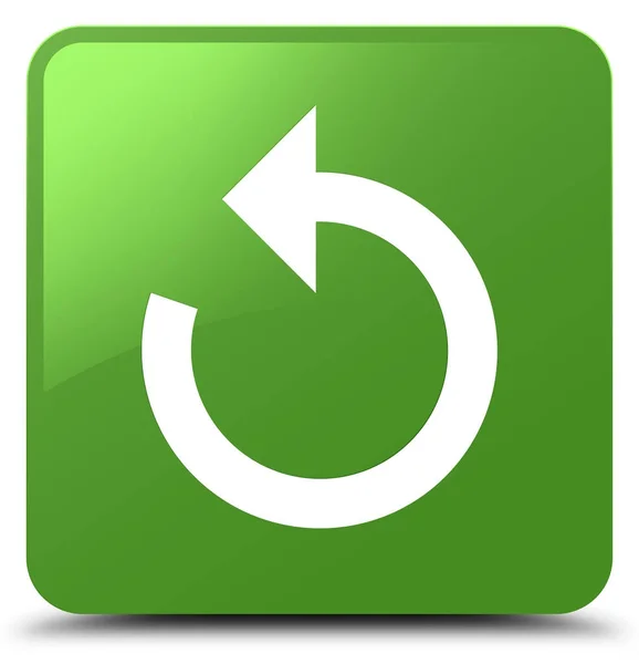 Strzałek ikony miękki zielony kwadrat przycisk Odśwież — Zdjęcie stockowe