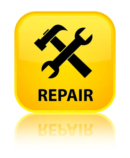 Repair (tools icon) special yellow square button — Stock Photo, Image