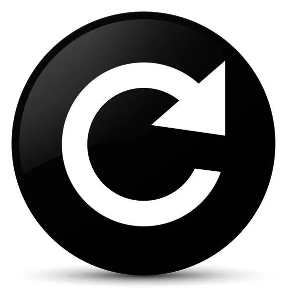 Responder girar icono negro botón redondo — Foto de Stock