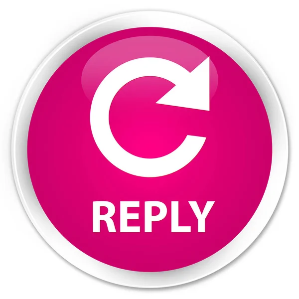 Responder (rotar icono de flecha) botón redondo rosa premium — Foto de Stock