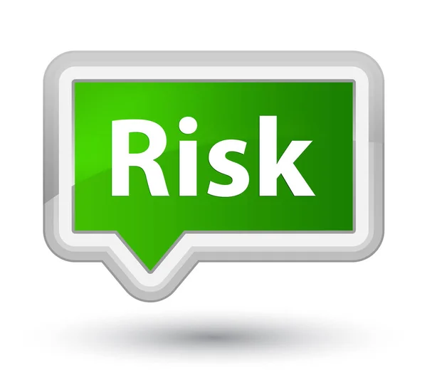 Risk prime green banner button — Stock Photo, Image