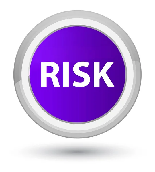 リスク総理ボタン ラウンド紫 — ストック写真