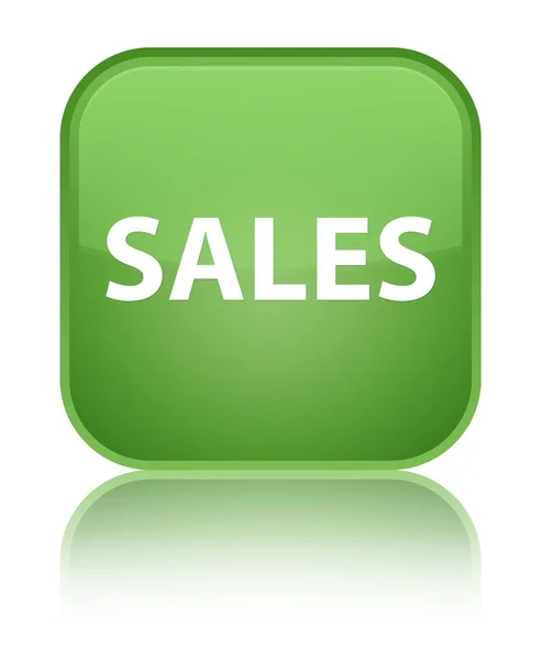 Sales special soft green square button — Stock Photo, Image