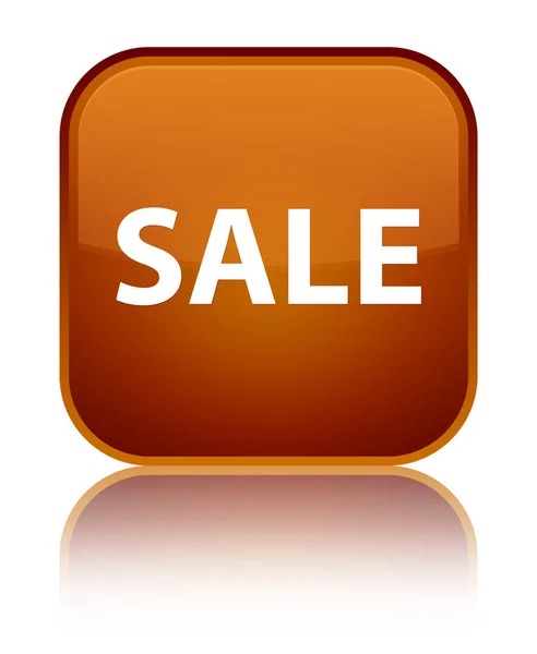 판매 특별 한 갈색 사각형 버튼 — 스톡 사진
