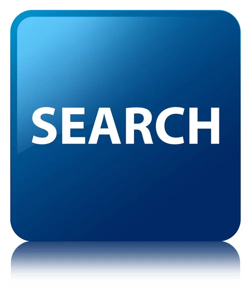 Search blue square button — Stock Photo, Image