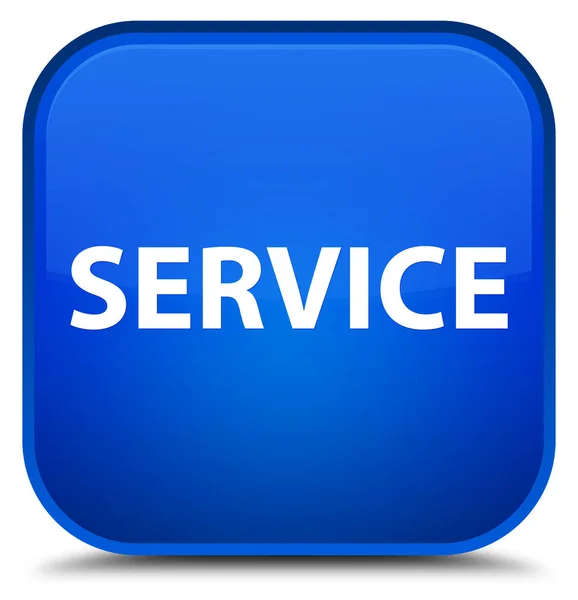 서비스 특별 한 파란색 사각형 버튼 — 스톡 사진