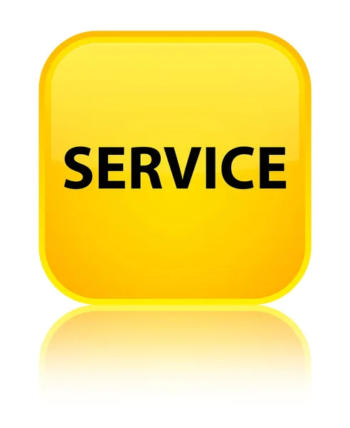 Υπηρεσία ειδικών κίτρινο τετράγωνο κουμπί — Φωτογραφία Αρχείου