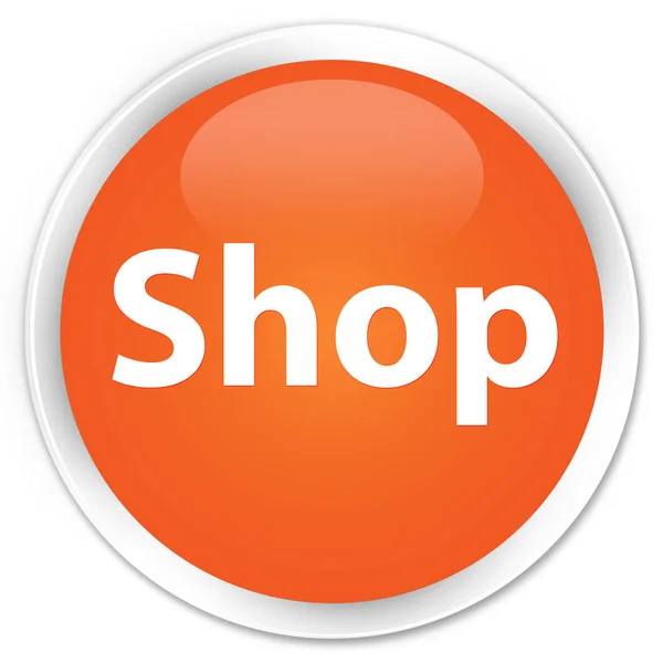 Shop prémium narancs kerek gomb — Stock Fotó