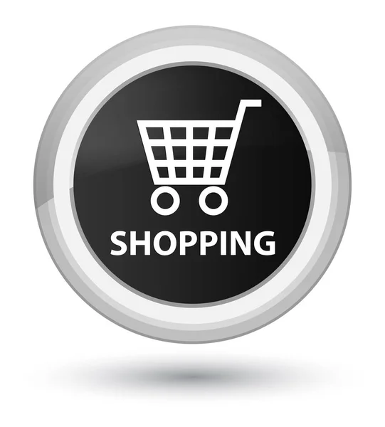 Shopping botão redondo preto primo — Fotografia de Stock