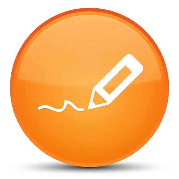 Zarejestruj się specjalne pomarańczowy przycisk Okrągła ikona — Zdjęcie stockowe