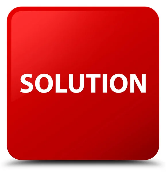 Solution red square button — Stock Photo, Image