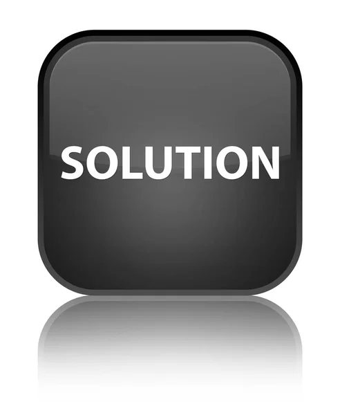 Solution special black square button — Stock Photo, Image