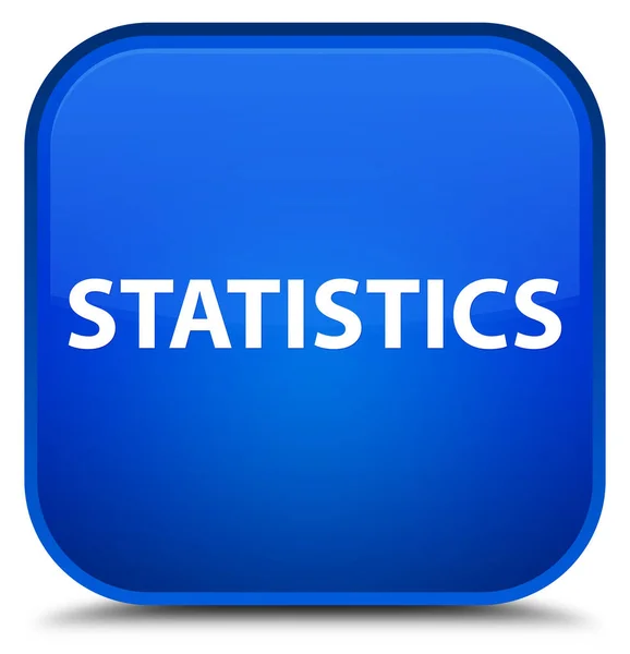 Statistiche pulsante quadrato blu speciale — Foto Stock