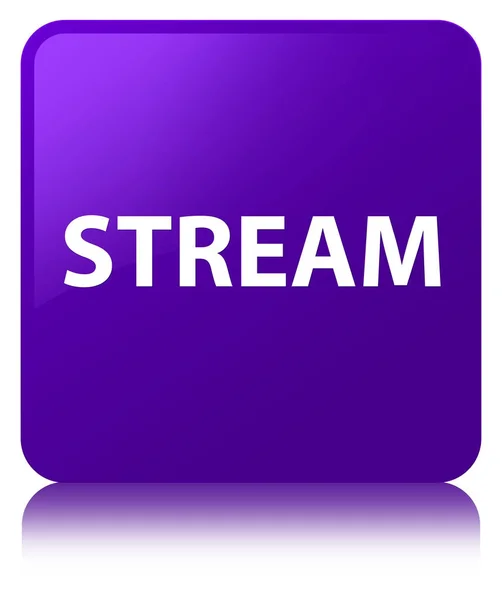 Stream purple square button — Stock Photo, Image