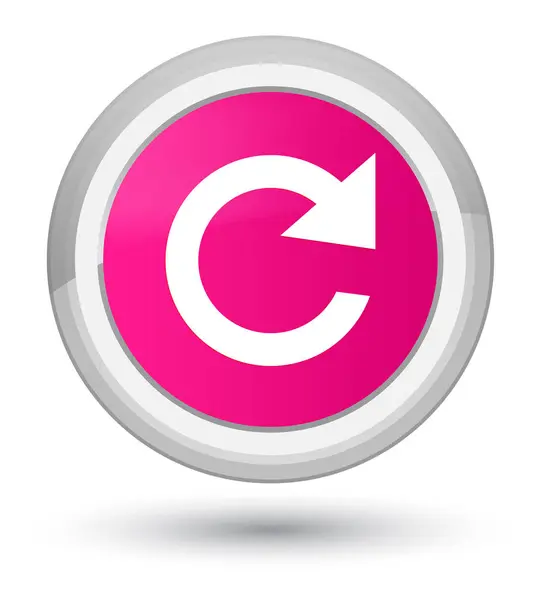 Reply rotate icon prime pink round button — Stock Photo, Image