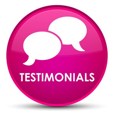 Referansları (sohbet simgesi) özel pembe yuvarlak düğmesi