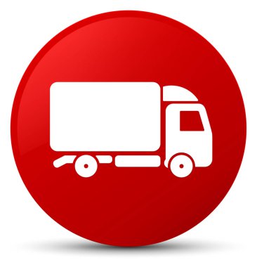 kamyon simgesi kırmızı yuvarlak düğmesi