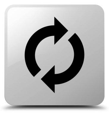 Güncelleştirme simgesi Beyaz kare düğme