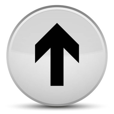 Ok simgesini özel beyaz yuvarlak düğmesini upload