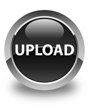 Parlak düğme siyah upload