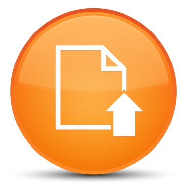 Belge simgesi özel turuncu yuvarlak düğmesine yüklemek