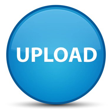 Özel mavi mavi yuvarlak düğmesini upload