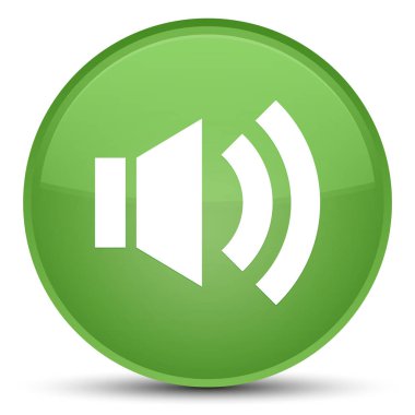 Ses simgesini özel yumuşak yeşil yuvarlak düğmesi