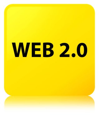 Web 2.0 sarı kare düğme