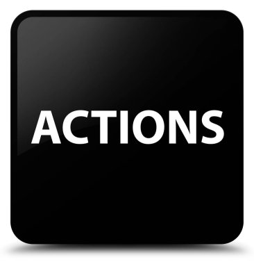 Eylemleri siyah kare düğmesi