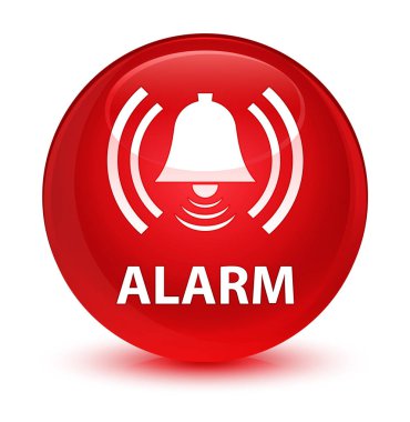 Alarm (zil simgesini) cam gibi kırmızı yuvarlak düğmesi