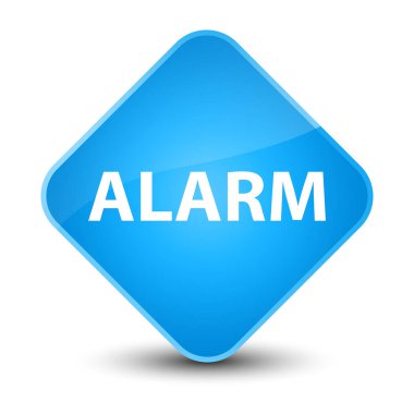 Alarm zarif camgöbeği mavi elmas düğmesi