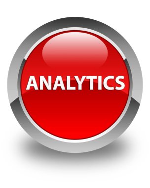 Analytics parlak kırmızı yuvarlak düğme