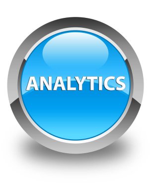 Analytics parlak mavi mavi yuvarlak düğmesi