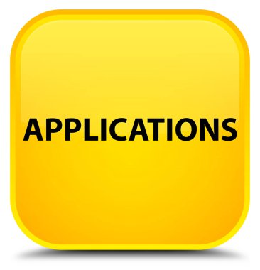 Uygulamaları özel sarı kare düğme