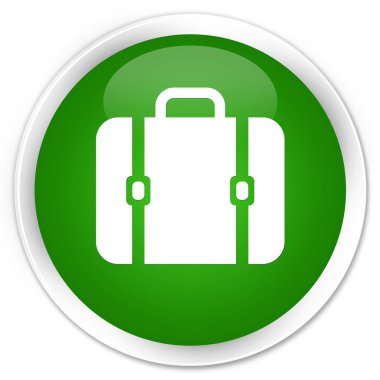 Çanta simge sigorta primi yeşil yuvarlak düğmesi