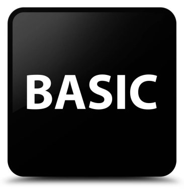 Temel siyah kare düğme