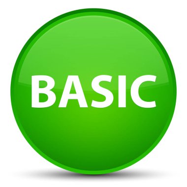 Temel özel yeşil yuvarlak düğmesi