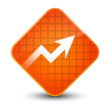 İş grafik simge zarif Turuncu elmas düğmesini